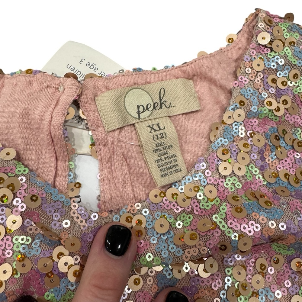 Peek Sparkling Sequin Kids Dress - Multicolor - Picture 3 of 7